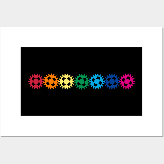 Rainbow Cogs Wall Art by MysticTimeline